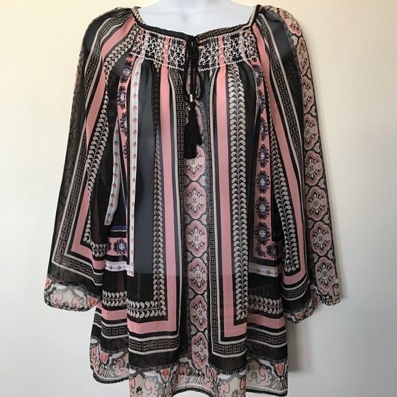 TanJay Boho Lightweight Tunic Top - Picture 1 of 10